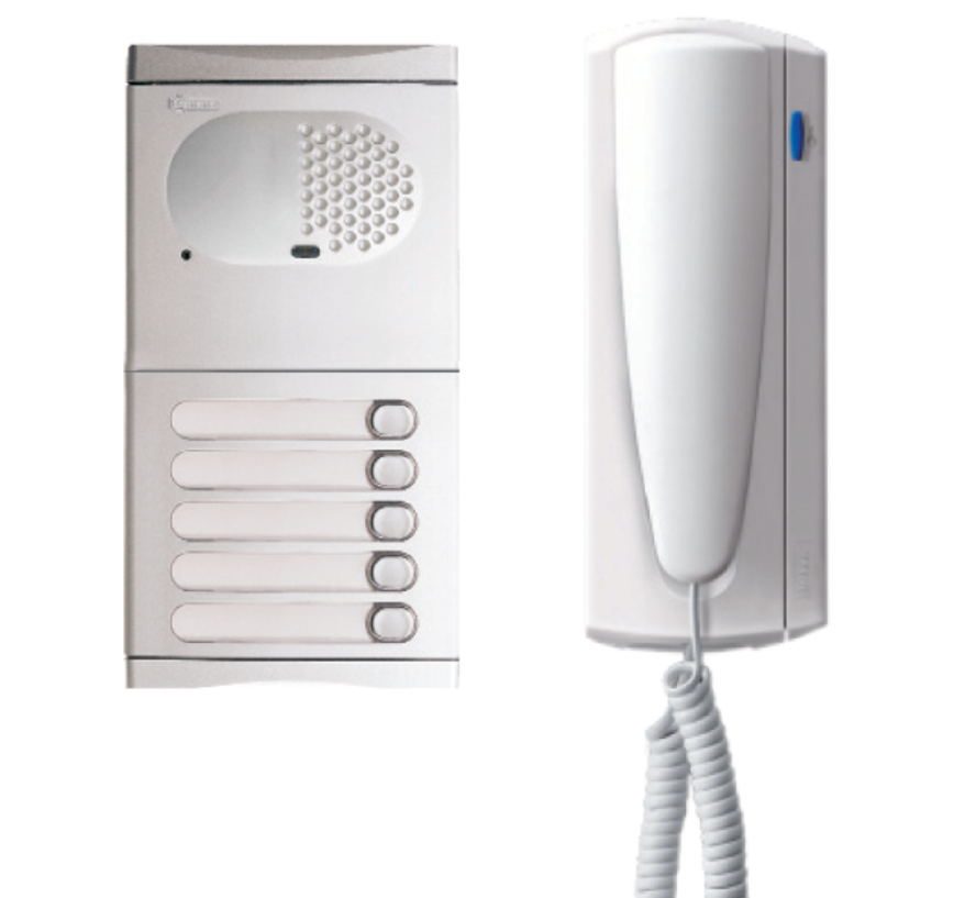 Kit de intercomunicación de audio analógico para cinco, panel exterior de aluminio