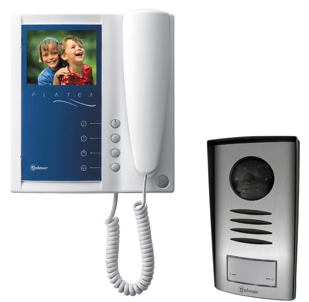 Videoportero A Color Sv-220s 2 Hilos, Pulsador Puerta Blanco